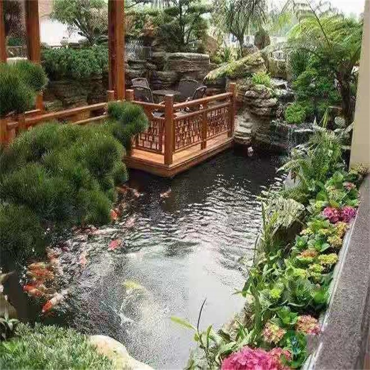 嵩县大型庭院假山鱼池景观设计